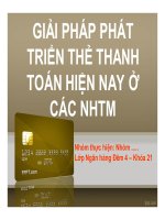 Thuyết trình Giải pháp phát triển thẻ thanh toán hiện nay ở các ngân hàng thương mại