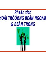 quản trị chiến lược 2 MÔI TRƯỜNG BÊN NGOÀI& BÊN TRONG