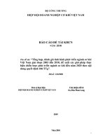 Tổng hợp, đánh giá tình hình phát triển  ngành cơ khí việt nam giai đoạn 2003 đến 2010, đề xuất các giải pháp thực hiện chiến lược phát triển ngành cơ khí đến năm 2020 theo nội dung quyết định 186 TTg