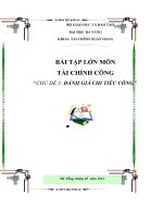 ĐÁNH GIÁ CHI TIÊU CÔNG - KHÁI NIỆM ĐẶC ĐIỂM PHÂN LOẠI .... CÁC NHÂN TỐ TÁC ĐỘNG