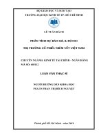 Phân tích dự báo giá & rủi ro của thị trường cổ phiếu niêm yết việt nam