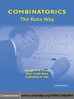 kung,rota - combinatorics - the rota way (cambridge, 2009)