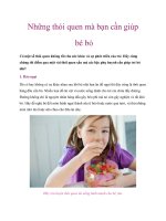 Những thói quen mà bạn cần giúp bé bỏ ppt