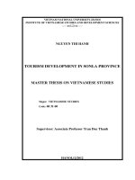 Tourism development in Sonla province = Phát triển du lịch Sơn La