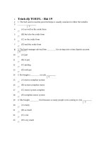 Đề thi và đáp án tiếng anh trình độ TOEFL - Đề số 19 ppt