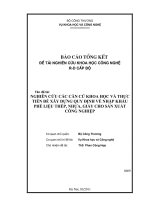 Nghiên cứu các căn cứ khoa học và thực tiễn để xây dựng quy định về nhập khẩu phế liệu thép, nhựa, giấy cho sản xuất công nghiệp