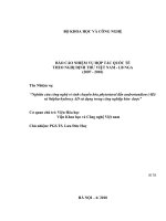 Nghiên cứu công nghệ vi sinh chuyển hóa phytosterol đến androstendion (AD) và 9 alpha hydroxy AD sử dụng trong công nghiệp hóa dược