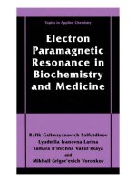 electron paramagnetic resonance in biochemistry and medicine