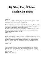 Kỹ Năng Thuyết Trình: 8 Điều Cần Tránh pdf
