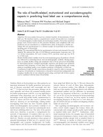 The role of health related, motivational and sociodemographic