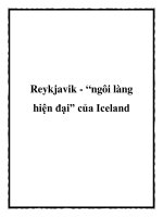 Reykjavik - “ngôi làng hiện đại” của Iceland docx