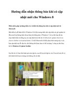 Hướng dẫn nhận thông báo khi có cập nhật mới cho Windows 8 pdf