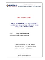 Hoàn thiện công tác tuyển dụng và đào tạo nhân sự Công ty TNHH quà tặng Thảo Nguyên