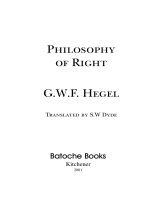 hegel, georg - philosophy of right