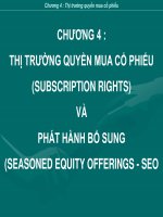bài giảng thị trường quyền mua cổ phiếu và phát hành bổ sung