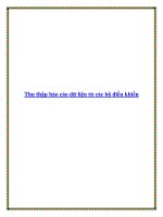 Thu thập báo cáo dữ liệu từ các bộ điều khiển docx