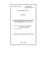 Chế tạo và nghiên cứu tính chất quang của vật liệu Nanô Y2O3 Eu : Tb. Er, Yb