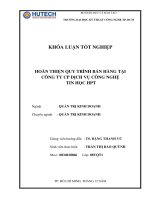 hoàn thiện quy trình bán hàng tại công ty cổ phần dịch vụ công nghệ tin học hpt