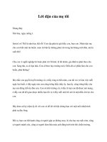 Lời dặn của mẹ tôi doc