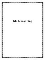 Khi bé mọc răng pdf