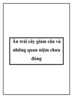 Ăn trái cây giảm cân và những quan niệm chưa đúng docx