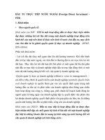 Đầu tư trực tiếp nước ngoài và chuyển giao công nghệ