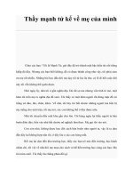 Thầy mạnh tử kể về mẹ của mình doc