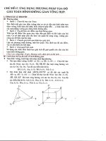 Ứng dụng phương pháp tọa độ giải toán hình học không gian tổng hợp