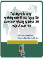 Thực trạng áp dụng  Hệ thống quản lý chất lượng ISO   9001:2008 tại công ty TNHH Giải   Pháp Số Toàn Cầu