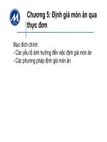 Quản trị ẩm thực Định giá món ăn qua thực đơn