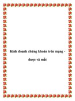 Kinh doanh chứng khoán trên mạng được và mất docx