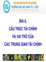 bài giảng cấu trúc tài chính và vai trò của các trung gian tài chính - đh quốc gia tp hcm