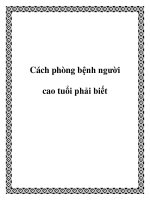 Cách phòng bệnh người cao tuổi phải biết docx