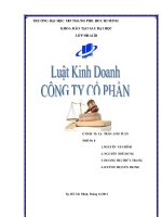 Thuyết trình luật kinh doanh công ty cổ phần