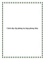 Cách sắp xếp phòng trọ hợp phong thủy pot