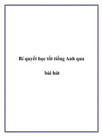 Bí quyết học tốt tiếng Anh qua bài hát pptx