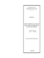 Nghiên cứu thành phần loài và cấu trúc khu hệ tảo và vi khuẩn lam tại một số thuỷ vực thuộc vùng Mã Đà, tỉnh Đồng Nai