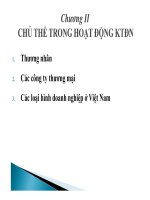 Chủ thể trong hoạt động kinh tế đối ngoại doc