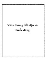 Viêm đường tiết niệu và thuốc dùng pdf