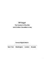 off target the conduct of the war and civilian casualities in iraq ppt