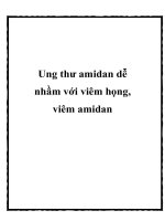 Ung thư amidan dễ nhầm với viêm họng, viêm amidan docx