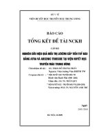 Nghiên cứu hiệu quả điều trị lơxêmi cấp tiền tủy bằng atra và arsenic trioside tại viện huyết học truyền máu trung ương