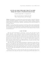 Cơ cấu lựa chọn thích nghi toán tử lai ghép trong giải thuật di truyền mã hóa số thực. ppt