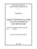 Nghiên cứu mô hình hoá quá trình xử lí nước thải bệnh viện bằng thiết bị CN 2000
