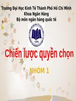 bài thuyết trình chiến lược quyền chọn - đh kinh tế tp.hcm
