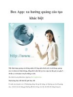 Box App: xu hướng quảng cáo tạo khác biệt pdf