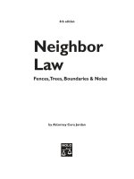 neighbor law, fences trees boundaries and noise 4th (2001)