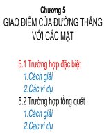 chương 5 giao điểm của đường thẳng với các mặt