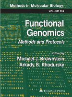 functional genomics - michael j. brownstein , arkady b. khodursky