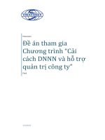 đề án tham gia chương trình cải cách dnnn và hỗ trợ quản trị công ty của vinaconex
